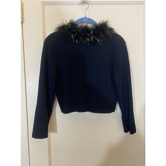 Spenser Women Cropped Sexy Cardigan Sweater Bolero Faux Grunge M Whimsigoth Y2K - Picture 3 of 9